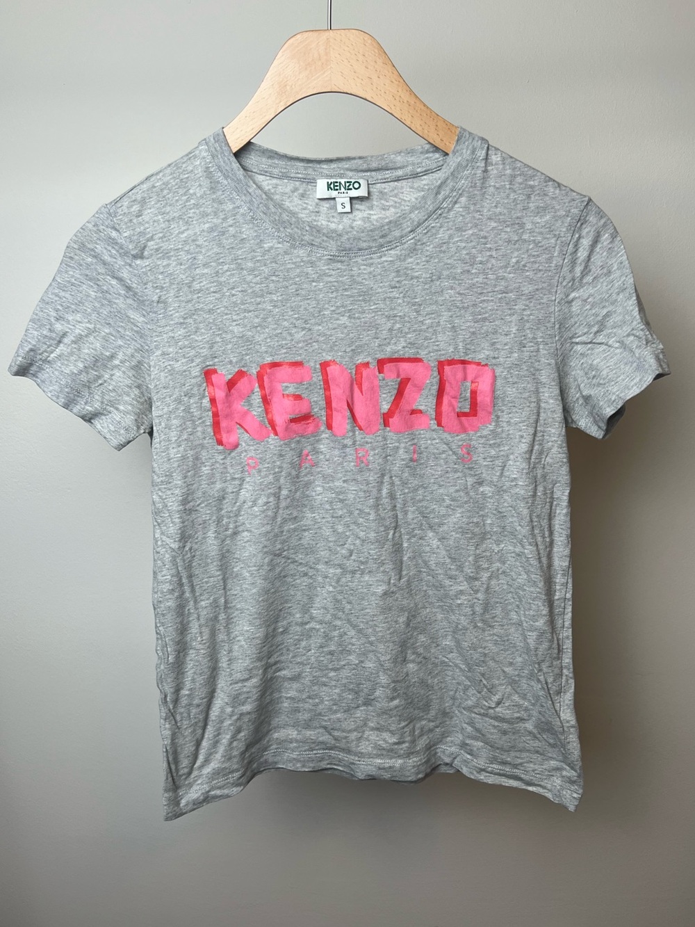Kenzo Gray Logo Graphic Tee